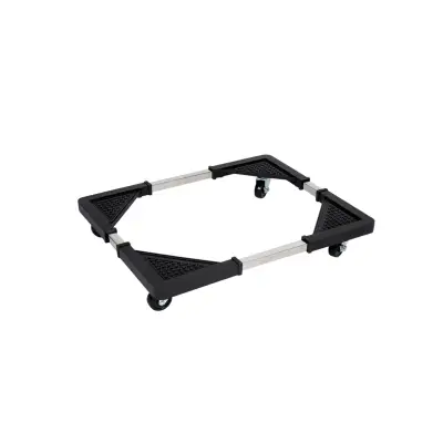 Suport cu Roti pentru aragaz, frigider, Dimensiune reglabila 56x56cm, Negru 