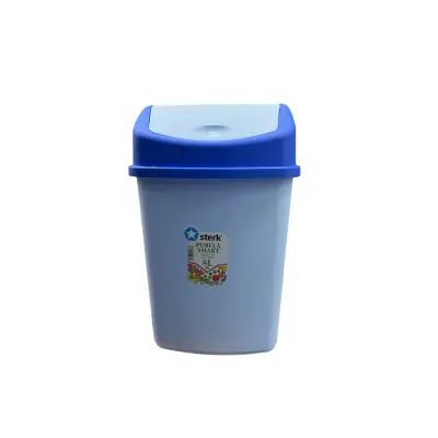 Cos de Gunoi Birou Sterk cu Capac Batant 8 L Albastru