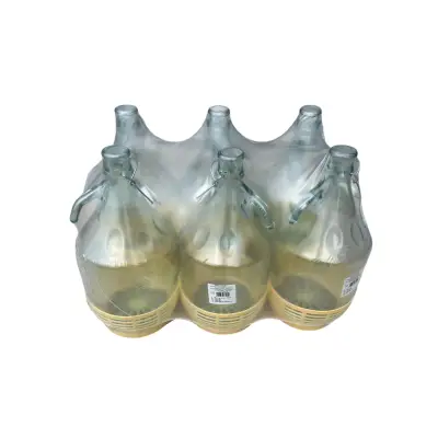 Pachet 6 x damigeana 5 L (litri) sticla, dop cu sarma (ermetic)