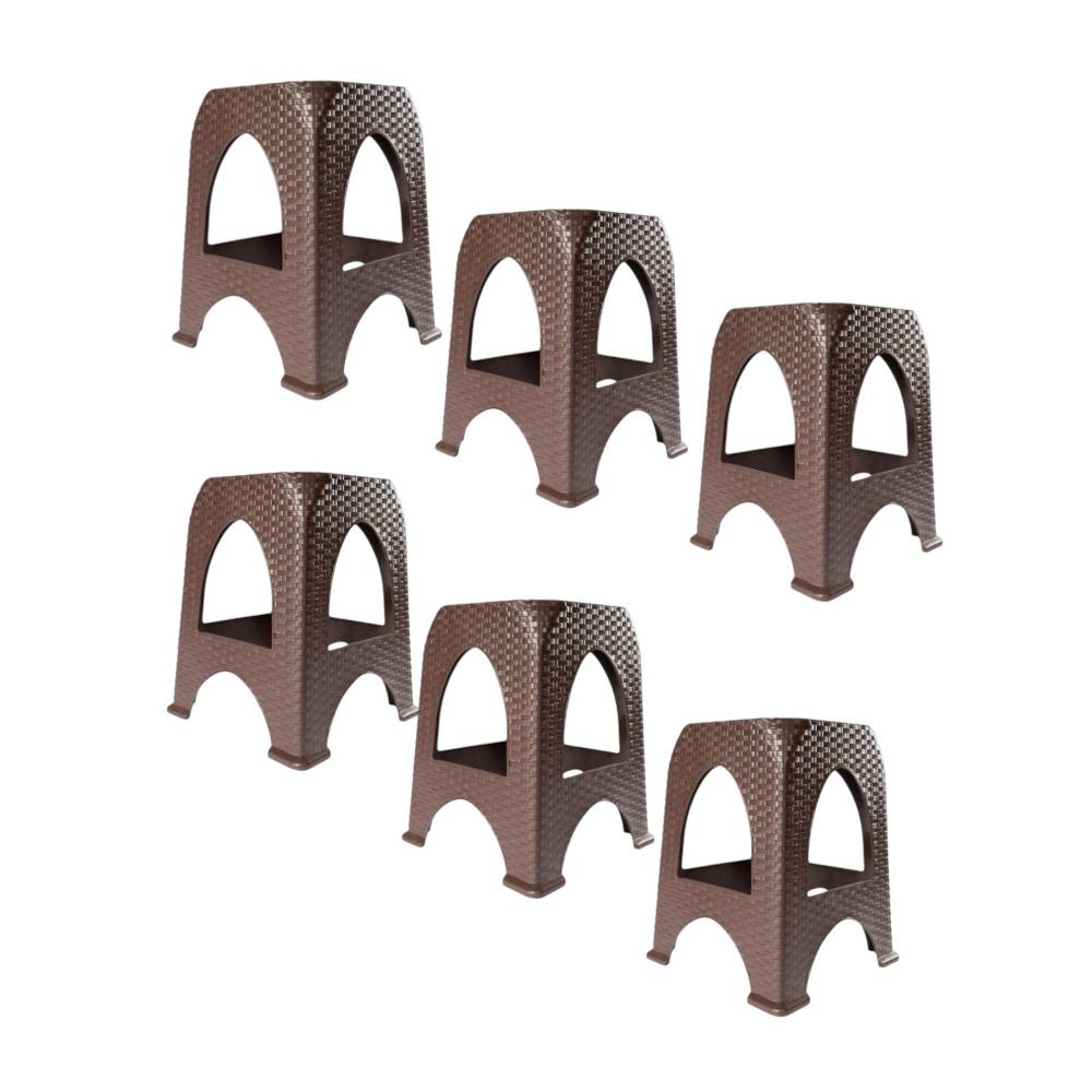 Set 6 x taburet bucatarie (plastic) tip ratan 45 cm inaltime Set 6 x taburet bucatarie (plastic) tip ratan 45 cm inaltime