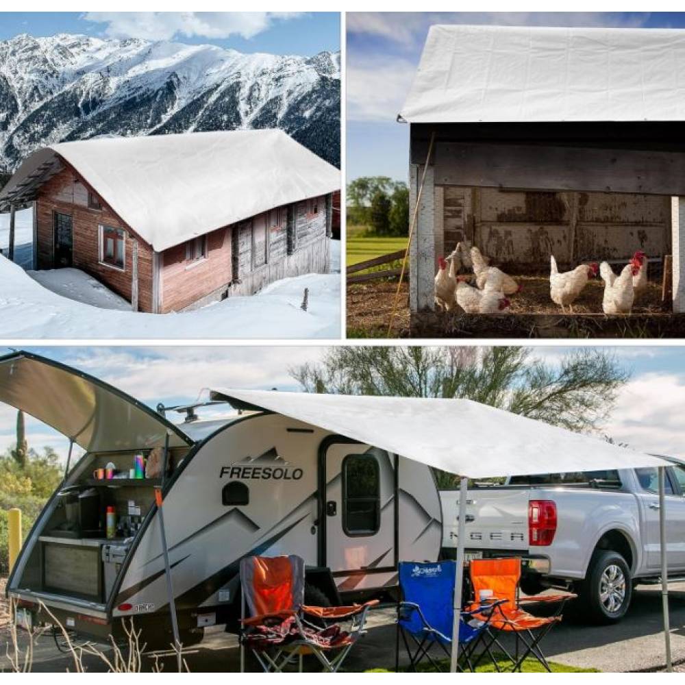 Prelata impermeabila 3 x 4m, 185g/mp alba Prelata impermeabila 3 x 4m, 185g/mp alba