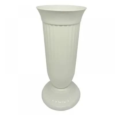Vaza plastic funerara 30 cm alba