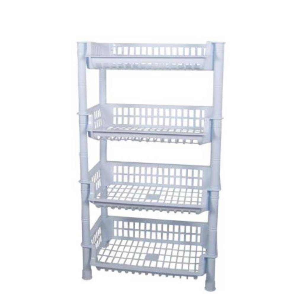 Raft plastic legume fructe 4 etaje alb Raft plastic legume fructe 4 etaje alb