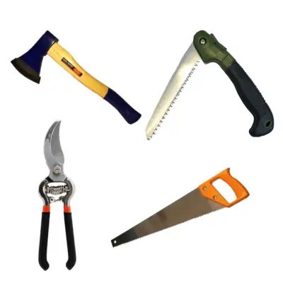 Topor cu coada, 800g + Foarfeca pentru pomi, vita de vie  +  Fierastrau pliabil +  Fierstrau pentru pomi
