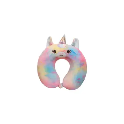 Perna de Calatorie pentru Gat si Cap, Umplutura din Spuma cu Memorie, Model Unicorn, Multicolor