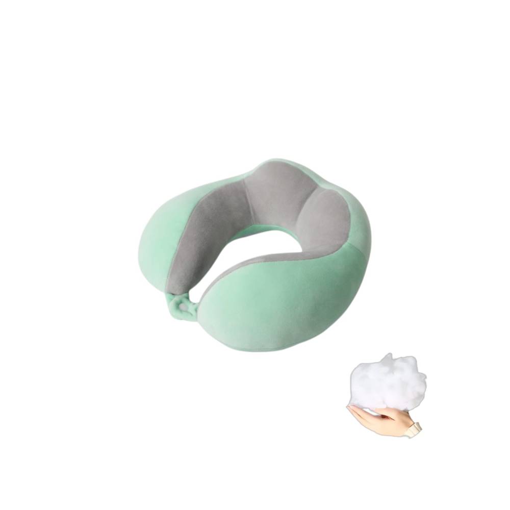 Perna de Voiaj pentru Gat, din Bumbac, Accesoriu pentru Voiaj, Birou, Masina, Verde Perna de Voiaj pentru Gat, din Bumbac, Accesoriu pentru Voiaj, Birou, Masina, Verde