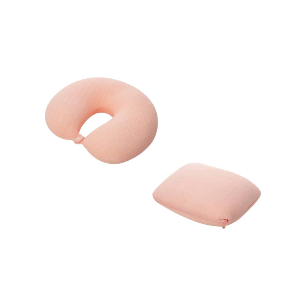 Perna de Calatorii 2 in 1 pentru Gat, din Particule de Spuma cu Memorie, Roz Perna de Calatorii 2 in 1 pentru Gat, din Particule de Spuma cu Memorie, Roz