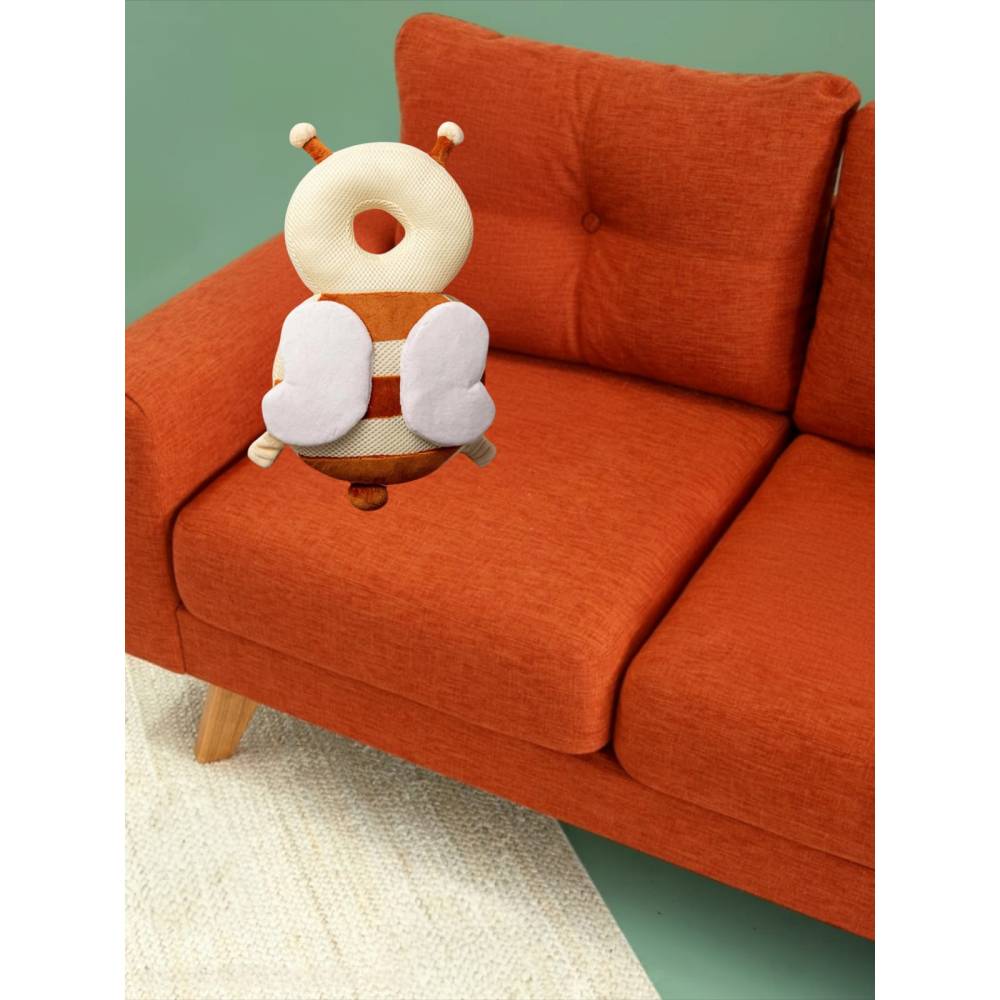 Perna Tip Rucsac pentru Protectia Capului pentru Bebelusi, Tip Albina Bej/Maro Perna Tip Rucsac pentru Protectia Capului pentru Bebelusi, Tip Albina Bej/Maro