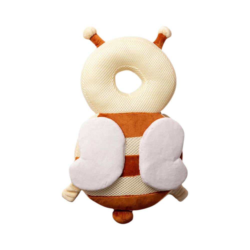 Perna Tip Rucsac pentru Protectia Capului pentru Bebelusi, Tip Albina Bej/Maro Perna Tip Rucsac pentru Protectia Capului pentru Bebelusi, Tip Albina Bej/Maro