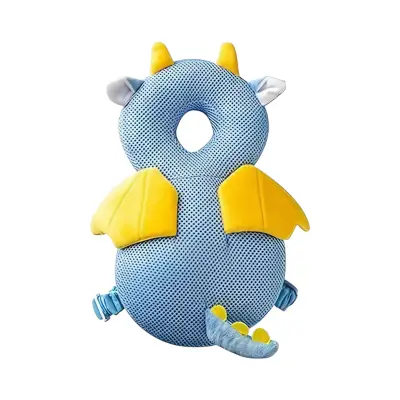 Perna Tip Rucsac pentru Protectia Capului pentru Bebelusi, Tip Dragon, Albastru