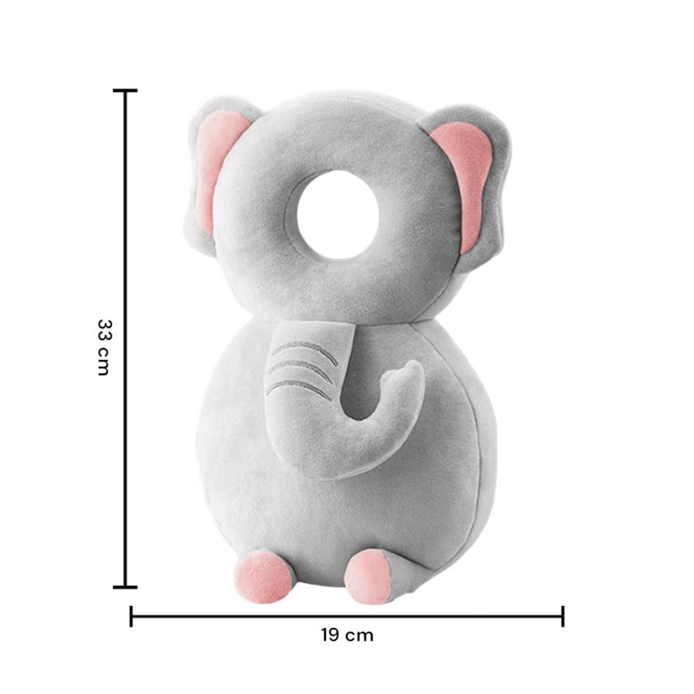 Perna Tip Rucsac pentru Protectia Capului pentru Bebelusi, Tip Elefant, Gri Perna Tip Rucsac pentru Protectia Capului pentru Bebelusi, Tip Elefant, Gri