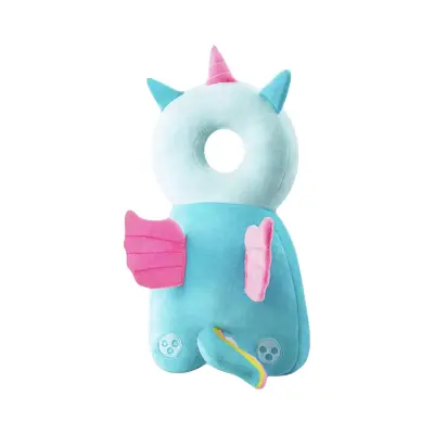 Perna Tip Rucsac pentru Protectia Capului pentru Bebelusi, Tip Unicorn, Albastru