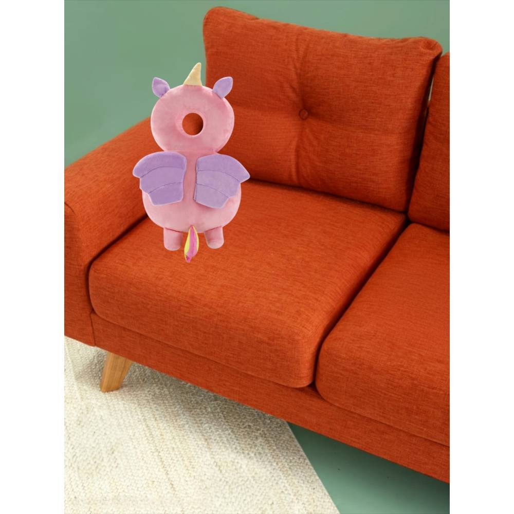 Perna Tip Rucsac pentru Protectia Capului pentru Bebelusi, Tip Unicorn, Roz