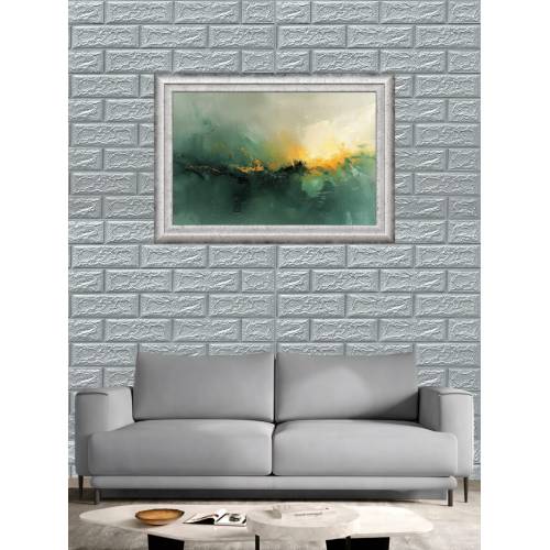 Tapet 3D autoadeziv, 70x77cm, Argintiu, 10buc/set