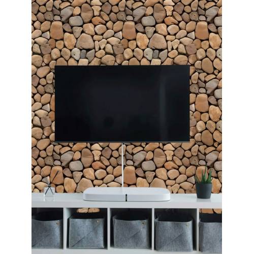 Tapet 3D autoadeziv, 30x30cm, imitatie pietre, Maro 10buc/set