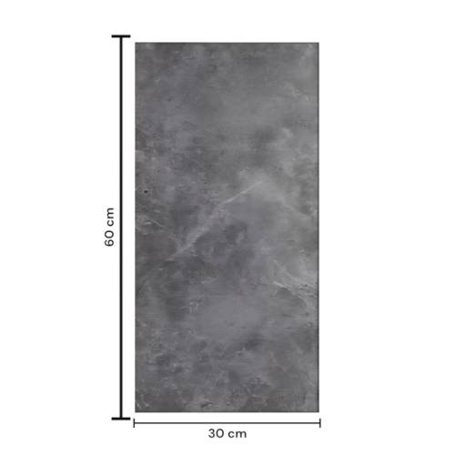 Tapet 3D autoadeziv, 60x30cm PVC, imitatie marmura, Gri inchis, 10buc/set