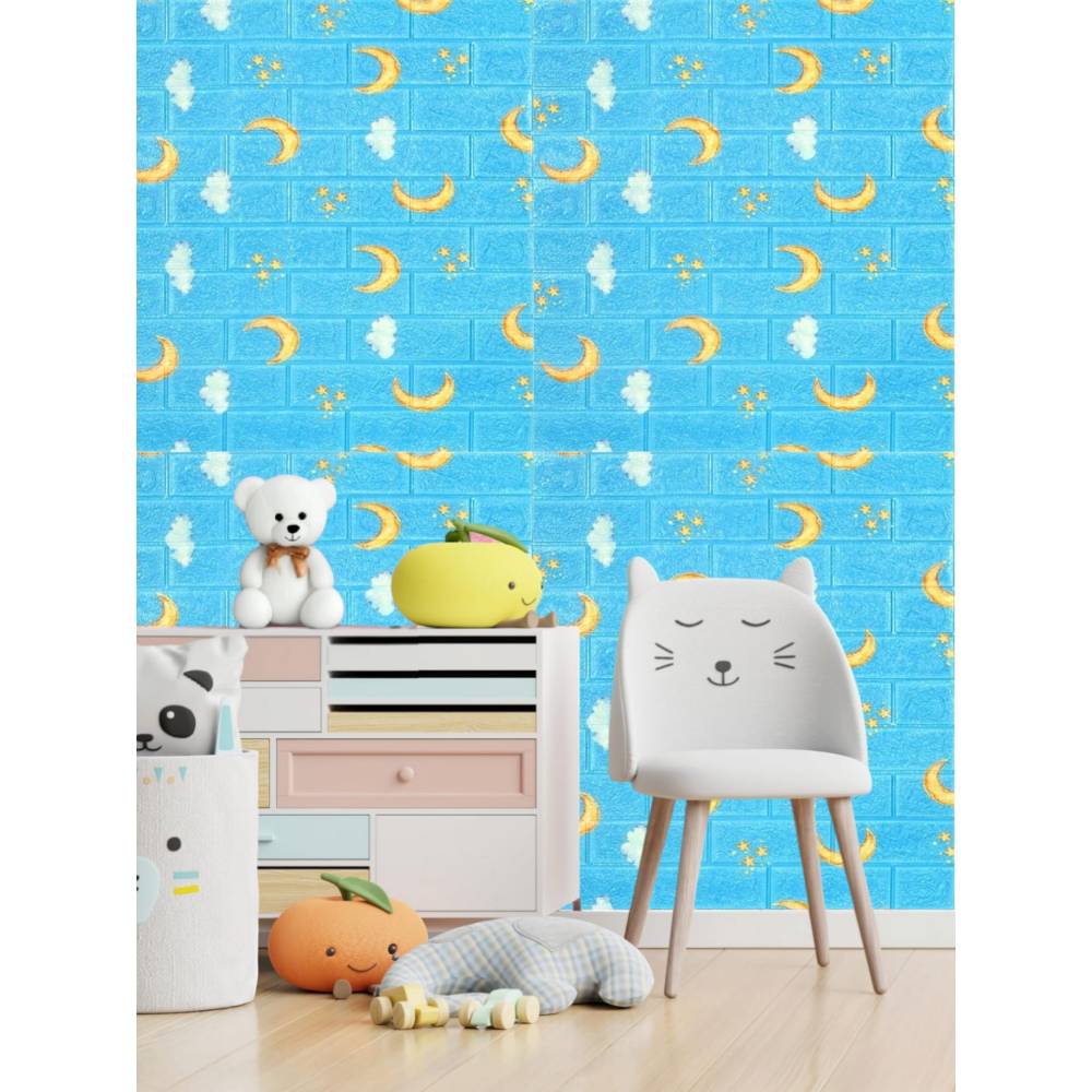 Tapet 3D autoadeziv, 70x77cm, Albastru, 10buc/set Tapet 3D autoadeziv, 70x77cm, Albastru, 10buc/set