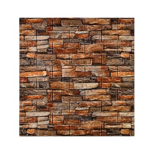 Tapet 3D autoadeziv, 70x77cm, Model Caramida, Piatra Rosie, 10buc/set