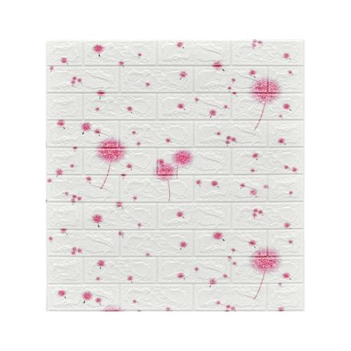 Tapet 3D autoadeziv, 70x77cm, Model Papadie, Roz, 10buc/set