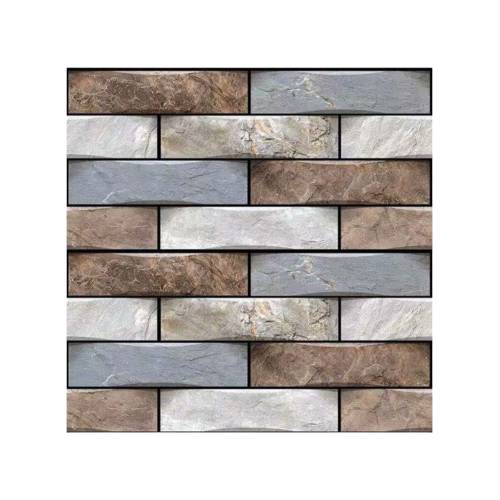 Tapet 3D autoadeziv, imitatie marmura,30x30cm, Gri, Maro, Bej, 10buc/set