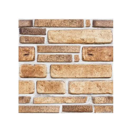 Tapet 3D autoadeziv, 30x30cm PVC, imitatie piatra, Bej, 10buc/set