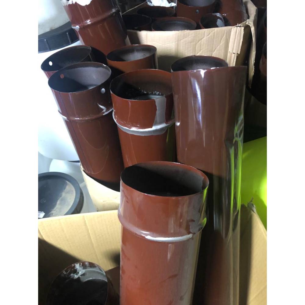 Burlan Emailat Pentru Soba 90cm/130mm (smalt sarit) Burlan Emailat Pentru Soba 90cm/130mm (smalt sarit)