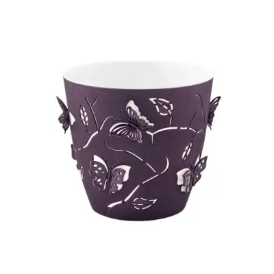 Ghiveci flori, fluturi 3D, nr 3, mov, 2.5 litri