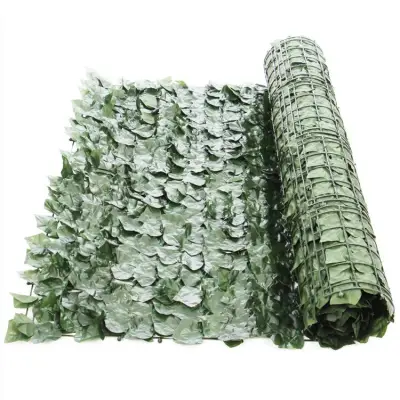 Gard viu artificial 1m x 3m verde decorativ cu frunze