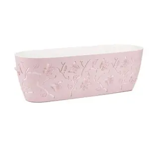 Jardiniera 3D cu Fluturi,Mare Nr 2, Polipropilena, Roz 47x15x15cm