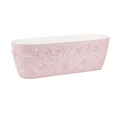 Jardiniera exterior / interior 3D cu fluturi 7.3 litri, roz nr 2