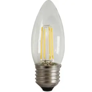 Bec Led Filament Lumanare E27, 4W=45W, 4000K, lumina neutra, 480Lm