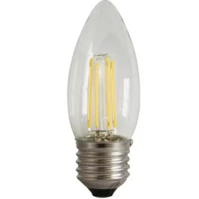 Bec Led Filament Lumanare E27, 4W=45W, 4000K, lumina neutra, 480Lm