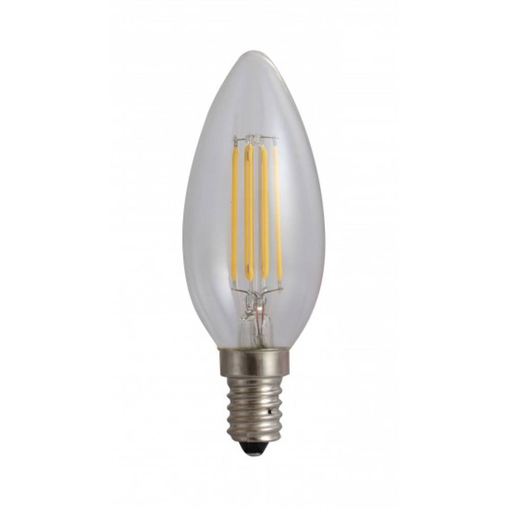 Bec Led Filament Lumanare E14, 4W=45W, 3000K, lumina calda Bec Led Filament Lumanare E14, 4W=45W, 3000K, lumina calda