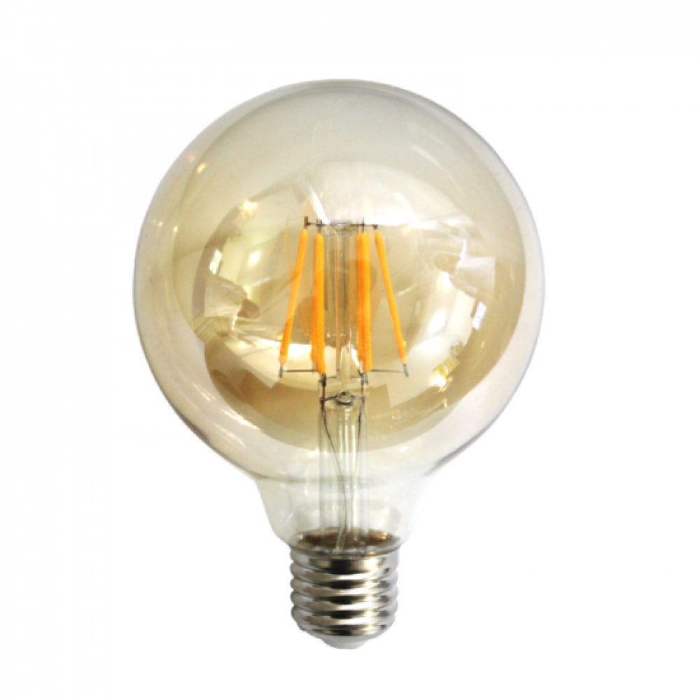Bec LED Filament Amber E27 lumina calda 4W/480LM/2500K G95 Bec LED Filament Amber E27 lumina calda 4W/480LM/2500K G95