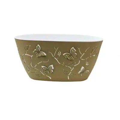 Jardiniera exterior / interior mica, 3D cu fluturi 4.11 litri, verde nr 1