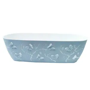 Jardiniera 3D cu Fluturi,Mare Nr 2, Polipropilena, Blue 47x15x15cm