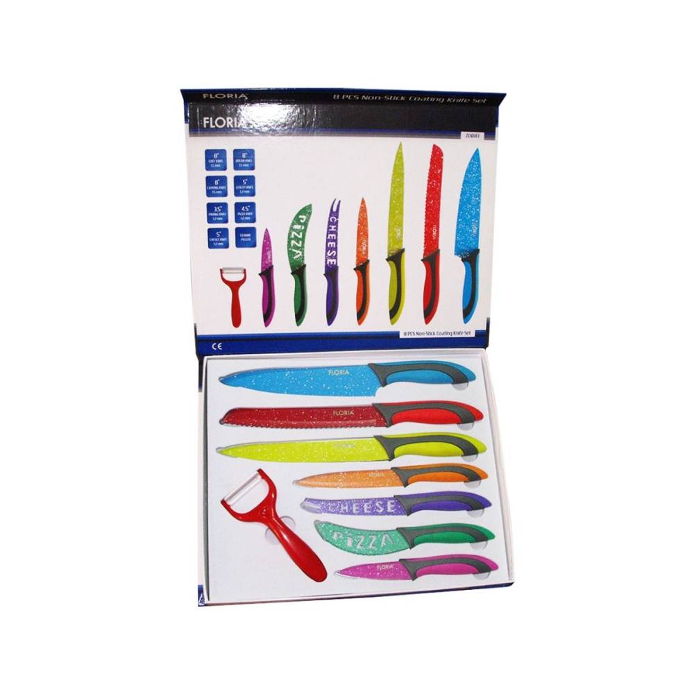 Cutite bucatarie multicolore 8 piese Cutite bucatarie multicolore 8 piese