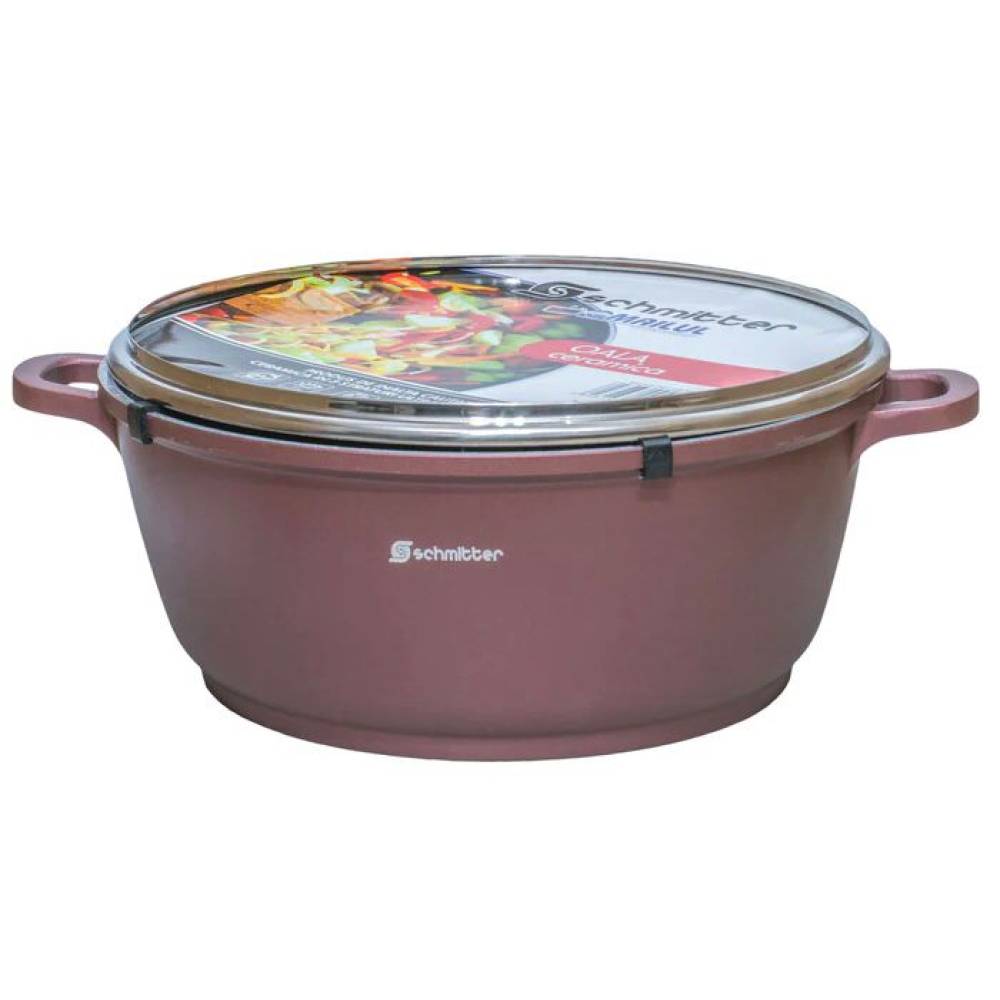 Oala cu capac Schmitter 2.5 L , 22 cm , al turnat ceramic Oala cu capac Schmitter 2.5 L , 22 cm , al turnat ceramic