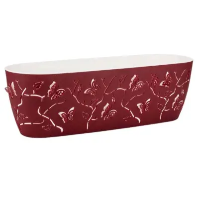 Jardiniera exterior / interior 3D cu fluturi 7.3 litri, rosie nr 2