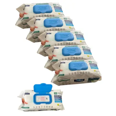 Pachet servetele umede cu bicarbonat si otet, Deep Fresh, 100 buc, 5+1 cadou