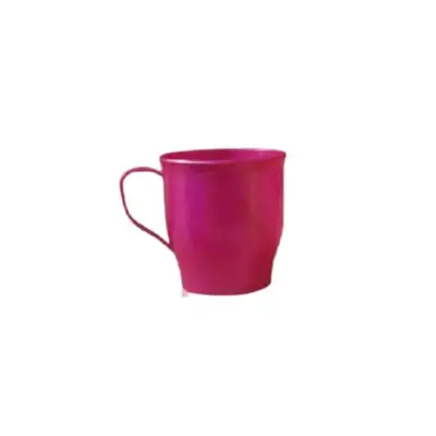 Cana Plastic cu Maner STERK, 8x9 cm, Rosie