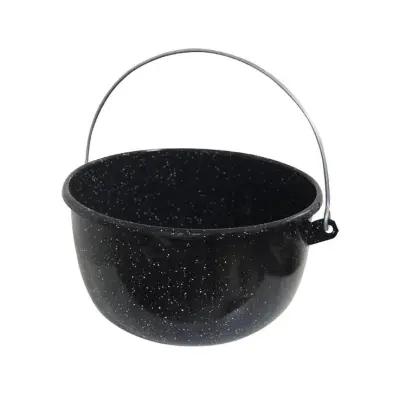 Ceaun Emailat Negru fara capac 18 cm