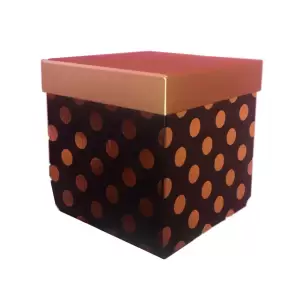Cutii carton cu buline ,Set 3 cutii negre