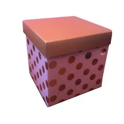 Cutii carton cu buline ,Set 3 cutii Albe