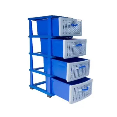 Dulap depozitare (baie, bucatarie, balcon) 4 sertare albastru