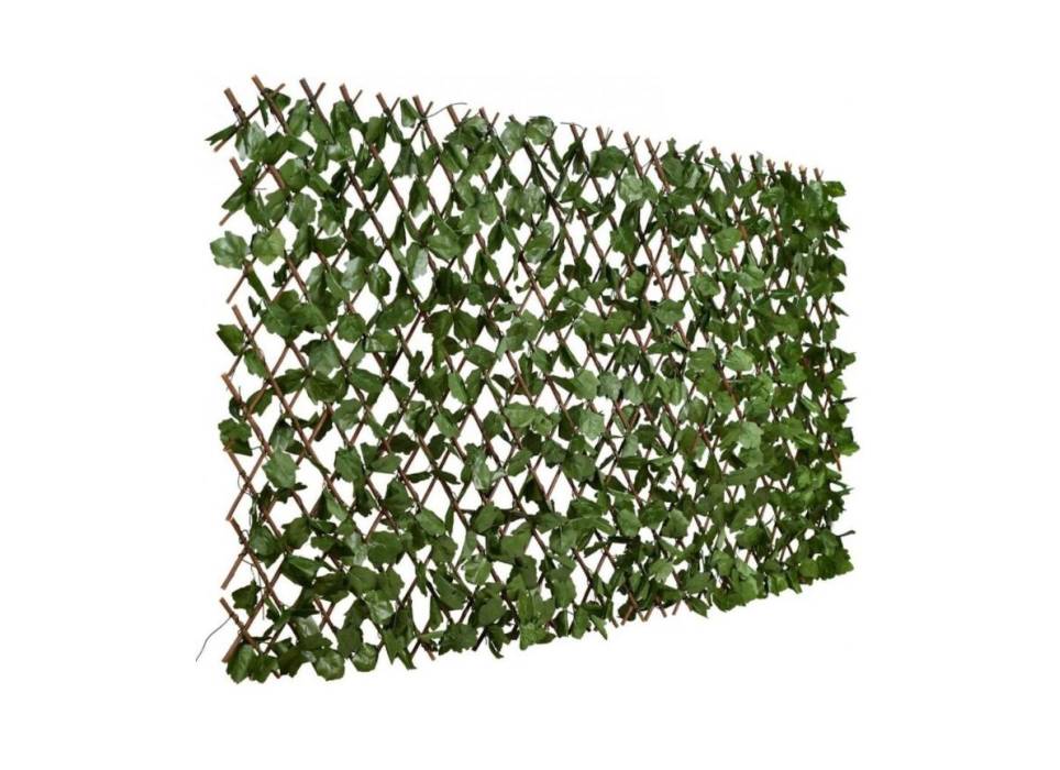 Gard decorativ extensibil 200x100cm pentru  balcon, curte, terase , frunze ,lemn salcie