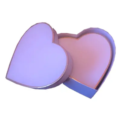 Cutii Aranjamente Florale Inima, Albe, 2 buc/Set