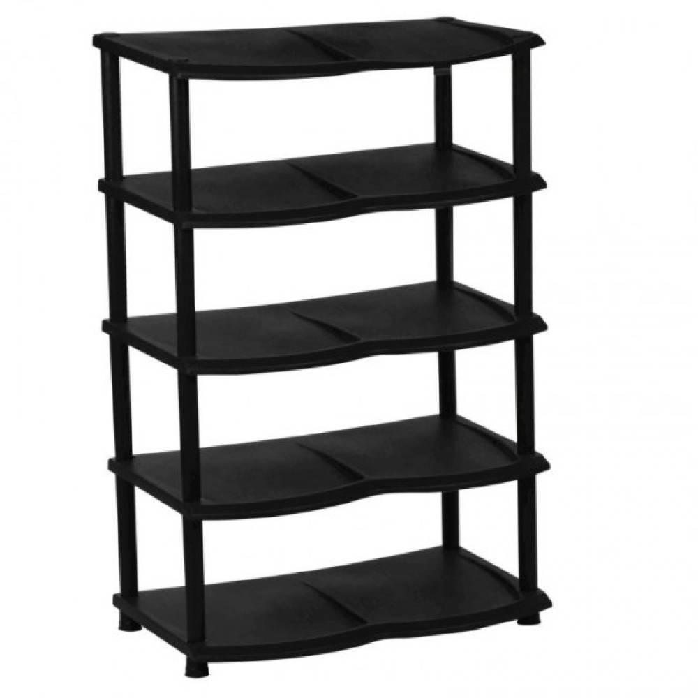 Raft pantofi 5 etaje negru, OZGEN ,77x47x30cm Raft pantofi 5 etaje negru, OZGEN ,77x47x30cm