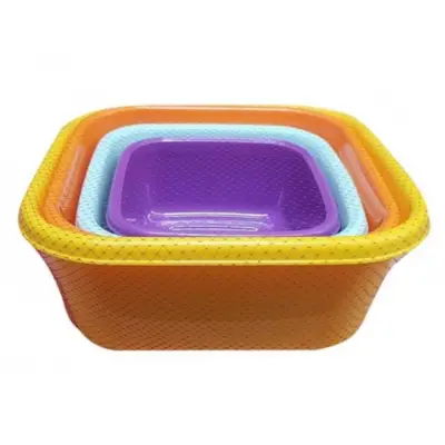 Ligheane patrate,plastic 1l,2l,3l,8l , set 4 buc