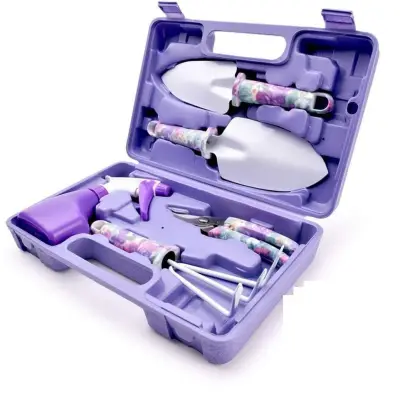 Unelte pentru plantare si ingrijire plante 5 buc/set, 38x29cm, Mov